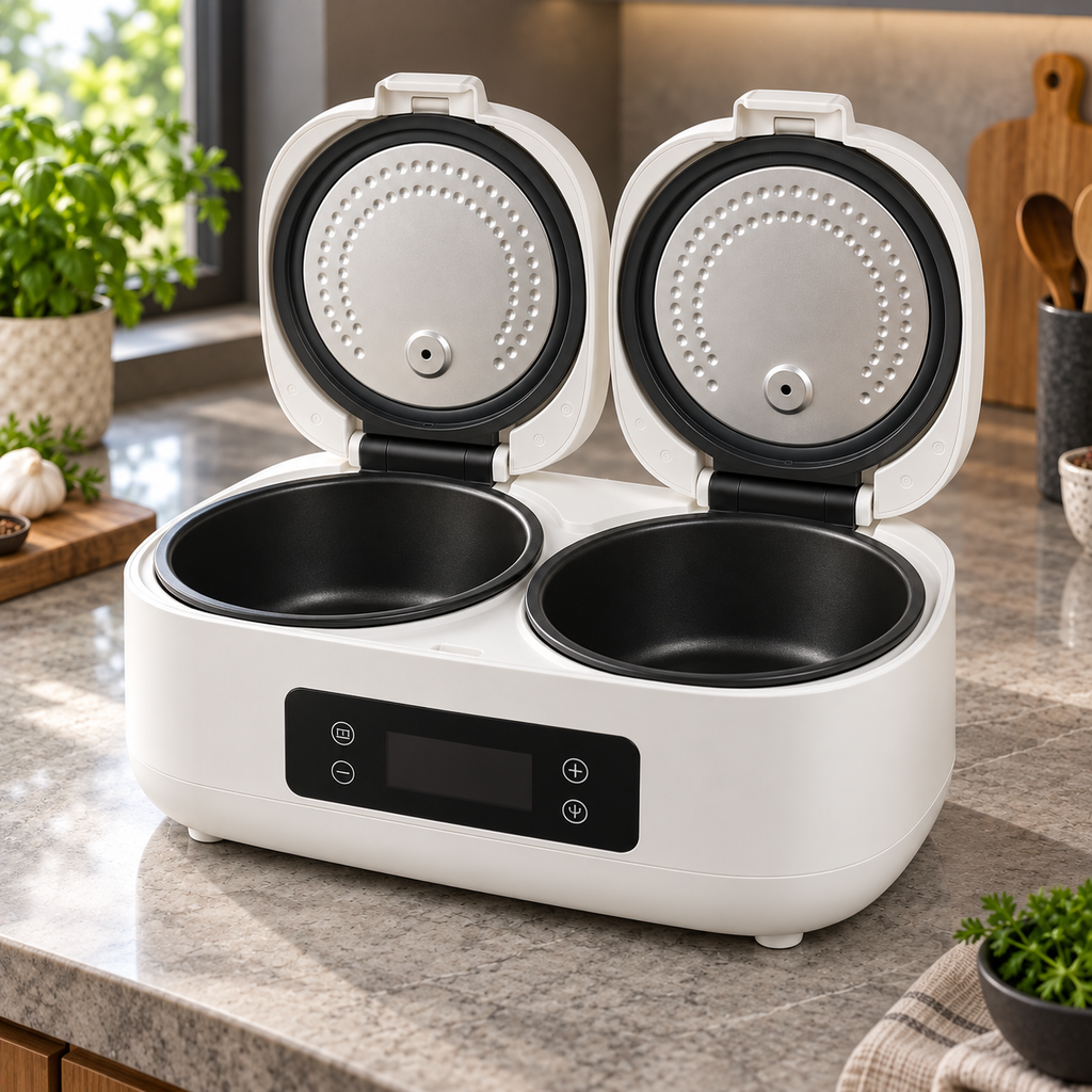 🍚 DualPot™ 2-in-1 Smart Rice Cooker | Two Meals at Once ✨