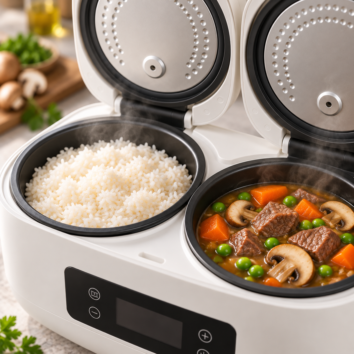 🍚 DualPot™ 2-in-1 Smart Rice Cooker | Two Meals at Once ✨