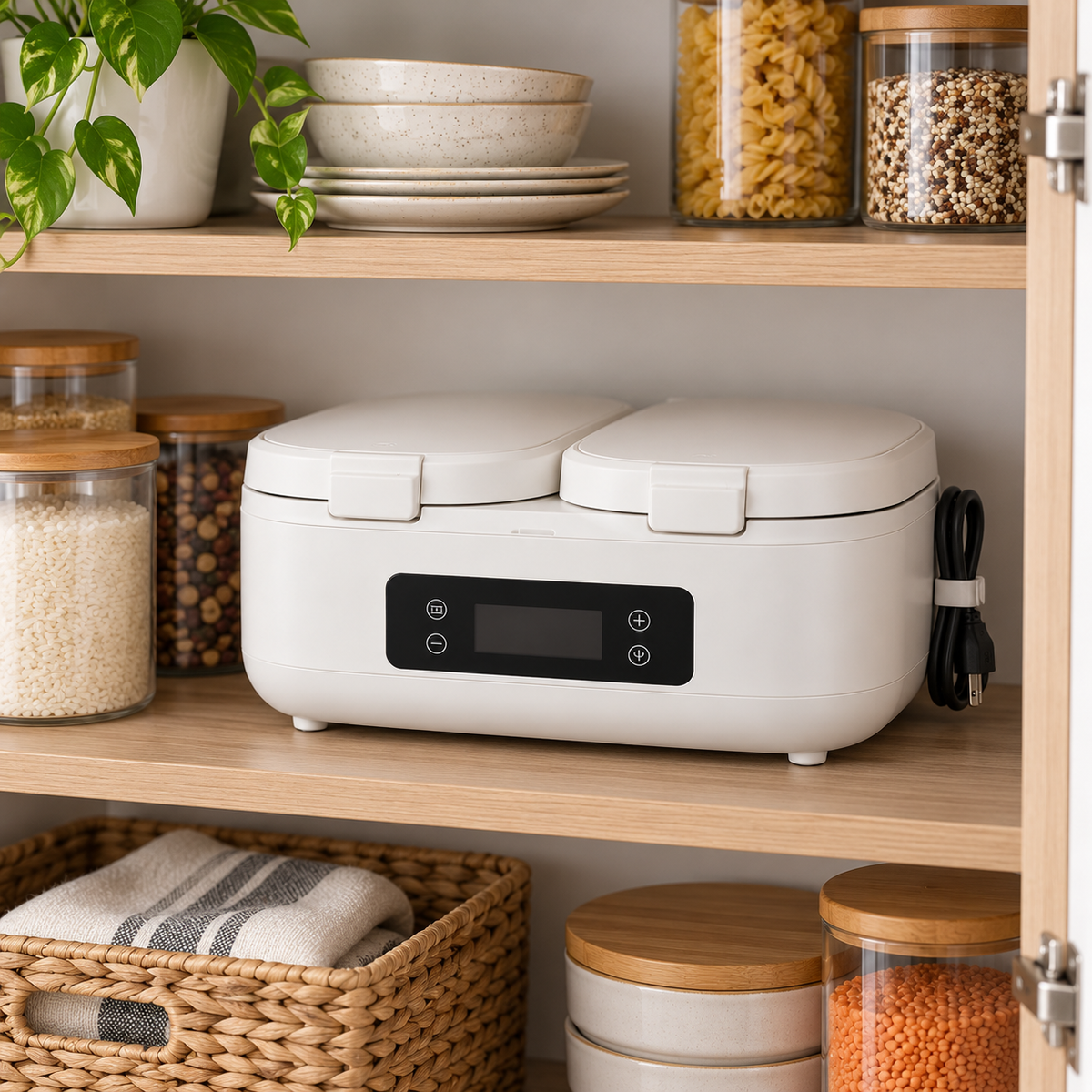 🍚 DualPot™ 2-in-1 Smart Rice Cooker | Two Meals at Once ✨