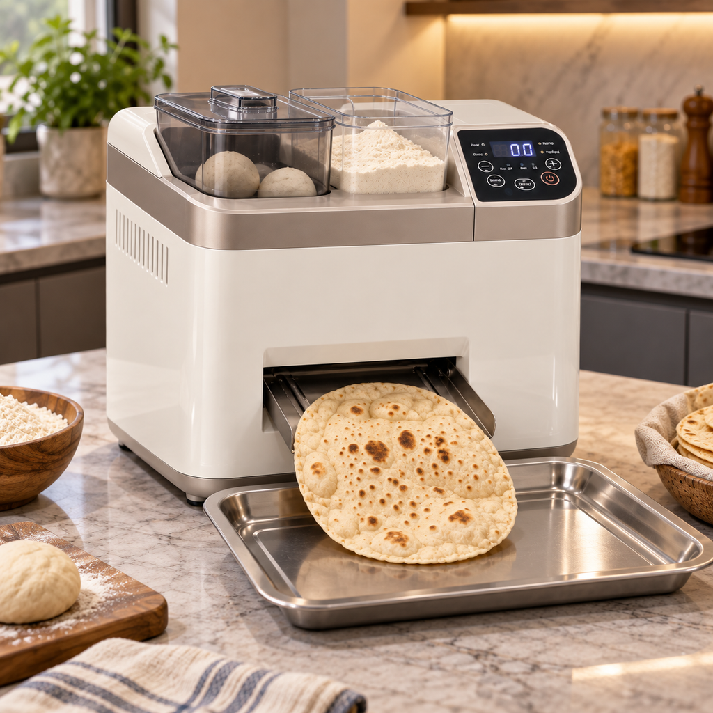 🥞 FreshPress™ Automatic Flatbread Maker | One-Touch Roti, Tortilla & Chapati Machine