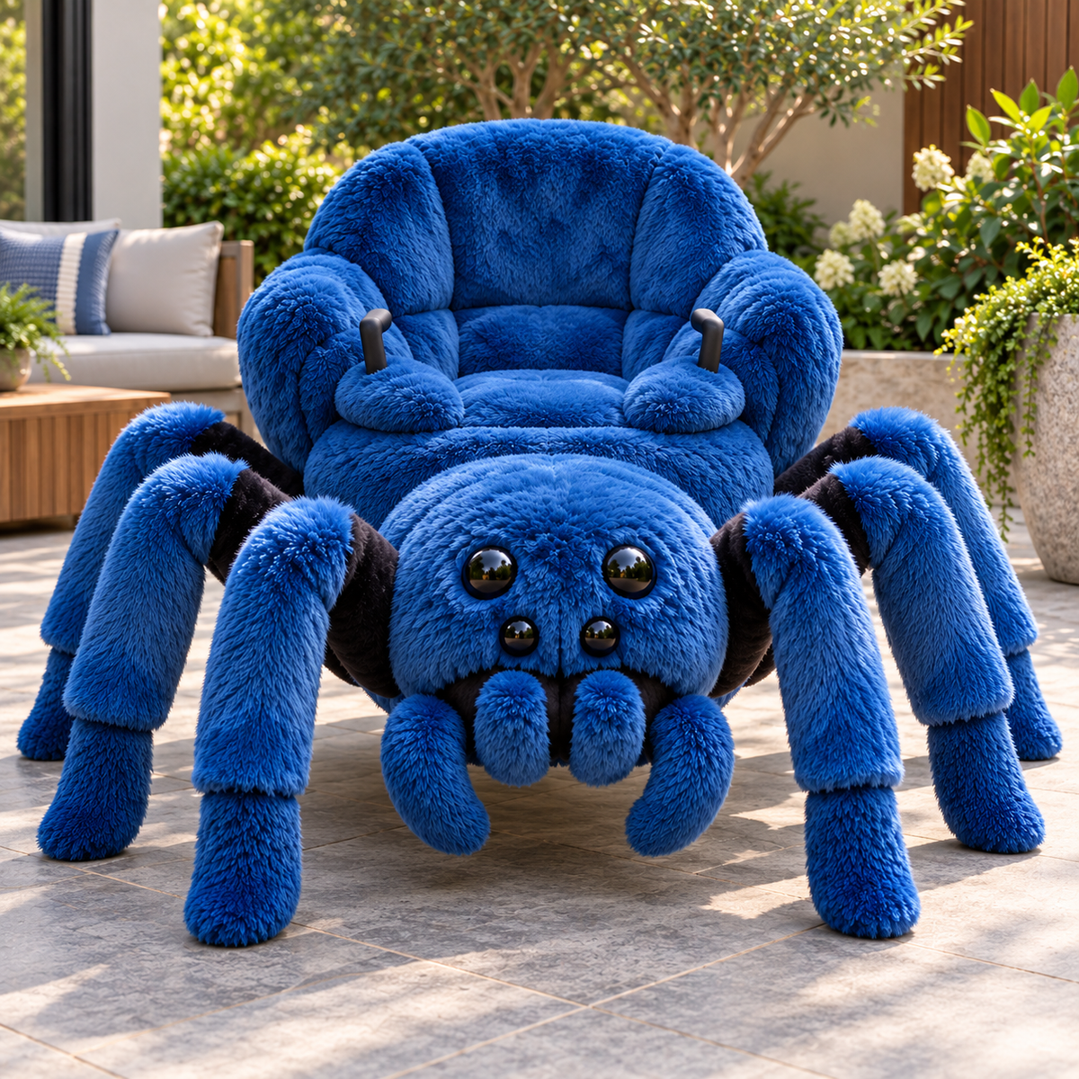 🕷️ Electric Plush Spider Ride-On Sofa 🎃 Motorized Walking Toy with Ultra-Soft Seat for Kids