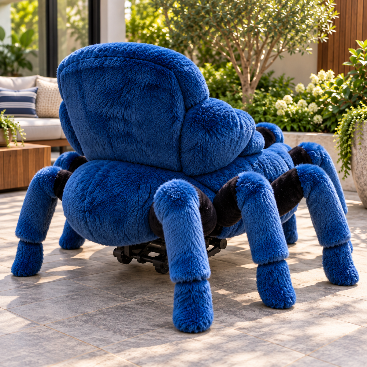 🕷️ Electric Plush Spider Ride-On Sofa 🎃 Motorized Walking Toy with Ultra-Soft Seat for Kids