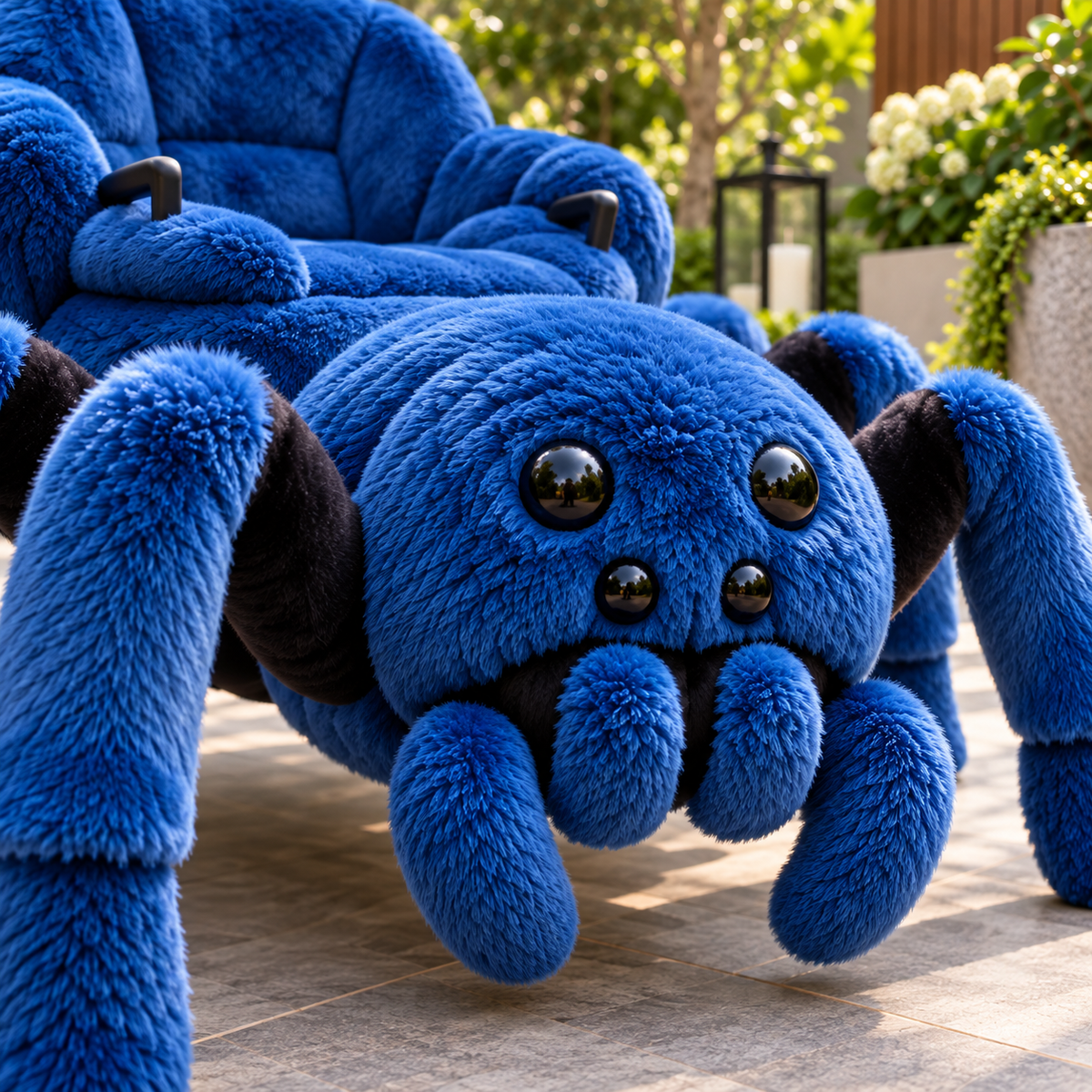 🕷️ Electric Plush Spider Ride-On Sofa 🎃 Motorized Walking Toy with Ultra-Soft Seat for Kids