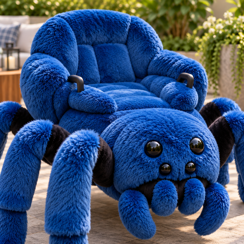 🕷️ Electric Plush Spider Ride-On Sofa 🎃 Motorized Walking Toy with Ultra-Soft Seat for Kids